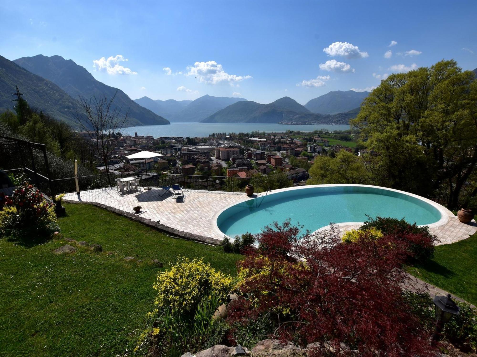 Villa In Pisogne With Pool Garden And Lake View Exteriör bild